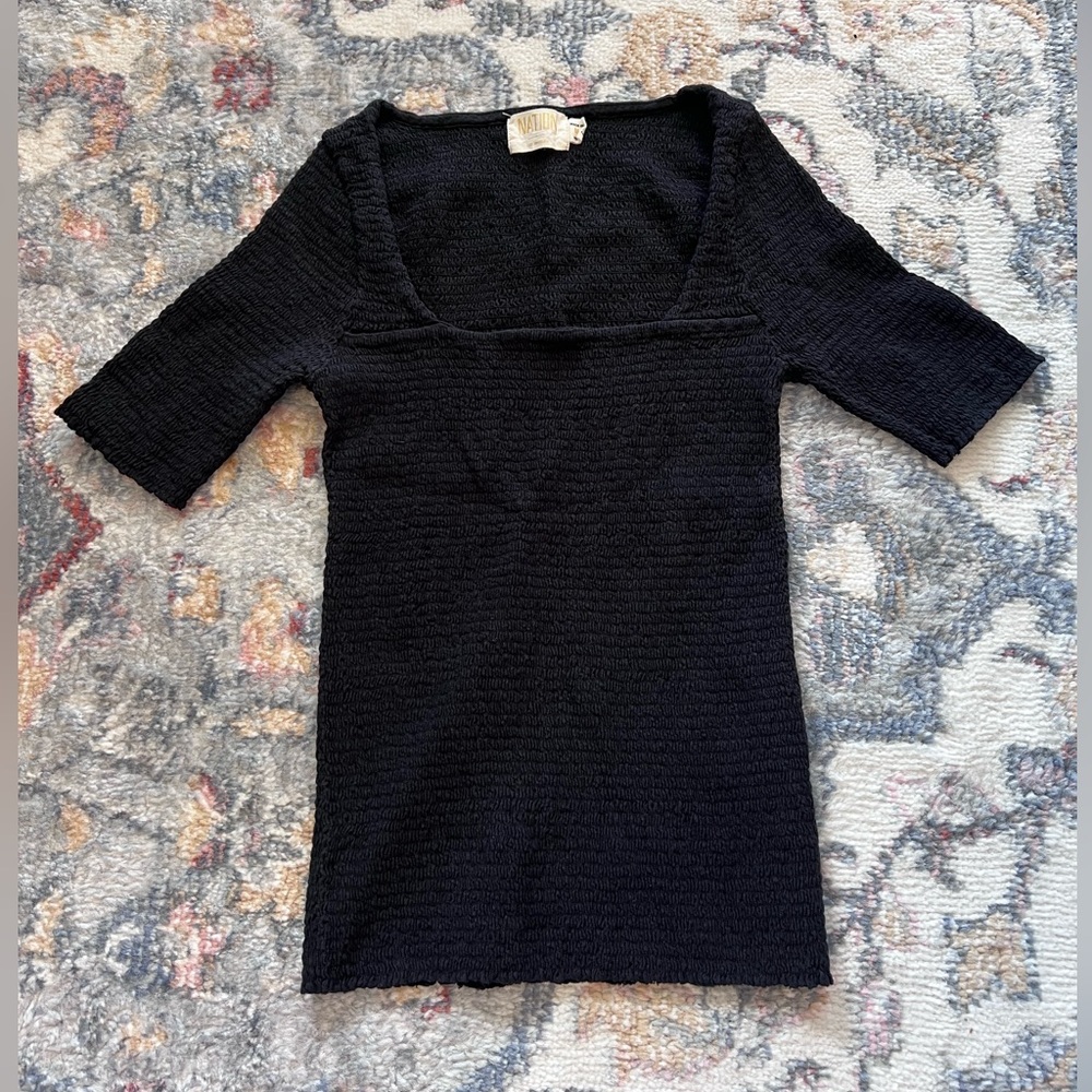 NATION LTD organic 100 % cotton black Tee